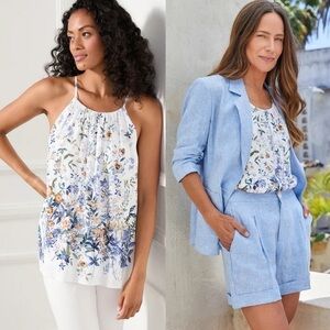 New Karen Kane Border Print Tank in Costa Palmas